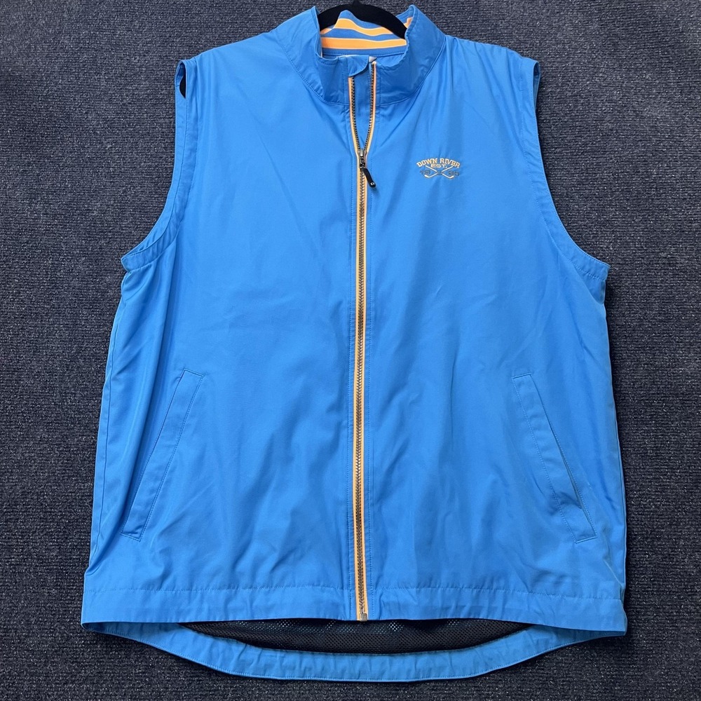 Cutter & Buck Vest Mens Large Blue CB WeatherTec Windbreaker Full Zip Golf